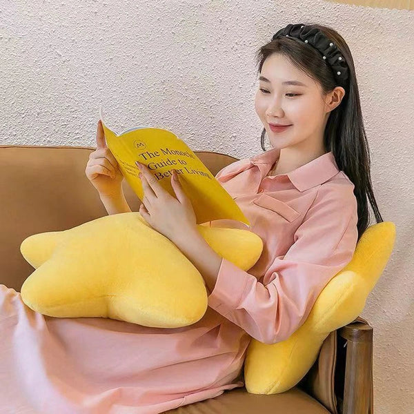 Planet Gates 30CM Cute Butter Cheese Throw Pillow Plush Toy Dormitory Sleep  Sofa Chair Cushion Pentagon Star Shape Child Birthday Gift