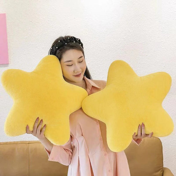Planet Gates 30CM Cute Butter Cheese Throw Pillow Plush Toy Dormitory Sleep  Sofa Chair Cushion Pentagon Star Shape Child Birthday Gift