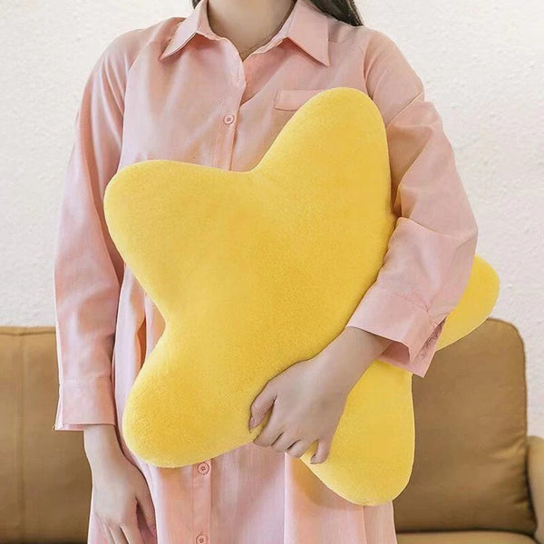 Planet Gates 30CM Cute Butter Cheese Throw Pillow Plush Toy Dormitory Sleep  Sofa Chair Cushion Pentagon Star Shape Child Birthday Gift