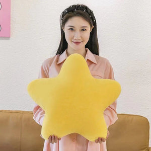 Planet Gates 30CM Cute Butter Cheese Throw Pillow Plush Toy Dormitory Sleep  Sofa Chair Cushion Pentagon Star Shape Child Birthday Gift