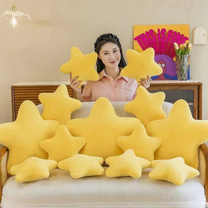 Planet Gates 30CM Cute Butter Cheese Throw Pillow Plush Toy Dormitory Sleep  Sofa Chair Cushion Pentagon Star Shape Child Birthday Gift