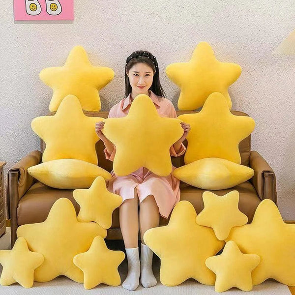 Planet Gates 30CM Cute Butter Cheese Throw Pillow Plush Toy Dormitory Sleep  Sofa Chair Cushion Pentagon Star Shape Child Birthday Gift