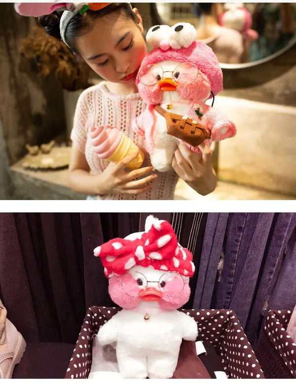 Planet Gates 30cm Cute Cartoon Lalafanfan Duck Plush Toys Soft Duck Stuffed Dolls Pillow Decor Christmas Birthday Gifts for Girl Friends