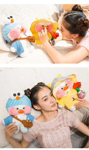 Planet Gates 30cm Cute Cartoon Lalafanfan Duck Plush Toys Soft Duck Stuffed Dolls Pillow Decor Christmas Birthday Gifts for Girl Friends