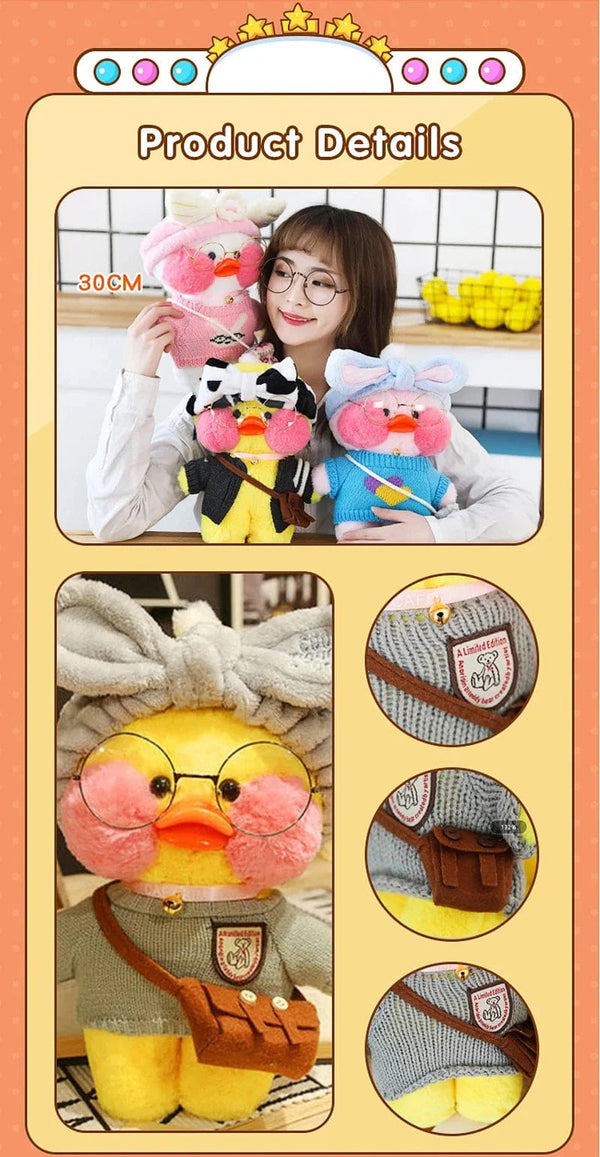 Planet Gates 30cm Cute Lalafanfan Yellow Cute Ducks Stuffed Soft Toy Kawaii Soothing Toys Animal Dolls Pillow For Girl Kids Birthday Gifts