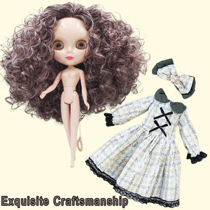 Planet Gates 30cm DBS Blyth 7 Moveable Joints Girl's Dress 3D Eyes Toy with Clothes Kids Toys for Girl Children Gift