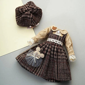 Planet Gates 30cm DBS Blyth 7 Moveable Joints Girl's Dress 3D Eyes Toy with Clothes Kids Toys for Girl Children Gift