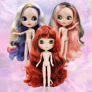 Planet Gates 30cm DBS Blyth 7 Moveable Joints Girl's Dress 3D Eyes Toy with Clothes Kids Toys for Girl Children Gift