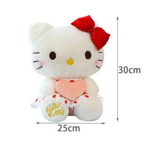 Planet Gates 30cm Hello Kitty Cartoon Plush Toy Dol l 30CM Cute  Flower Skirt Heart hugging Butterfly KT Pillow Birthday Gift Toy For Children