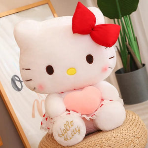 Planet Gates 30cm Hello Kitty Cartoon Plush Toy Dol l 30CM Cute  Flower Skirt Heart hugging Butterfly KT Pillow Birthday Gift Toy For Children