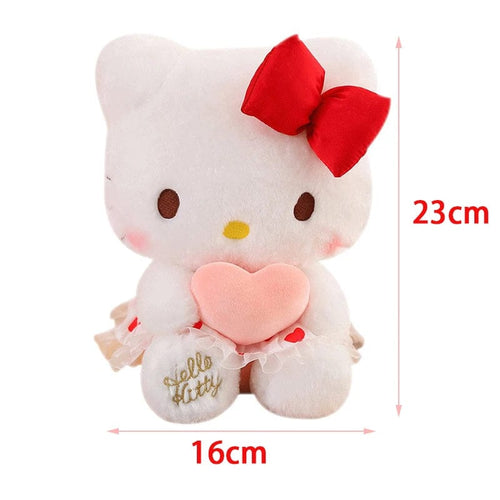 Planet Gates 30cm Hello Kitty Cartoon Plush Toy Dol l 30CM Cute  Flower Skirt Heart hugging Butterfly KT Pillow Birthday Gift Toy For Children