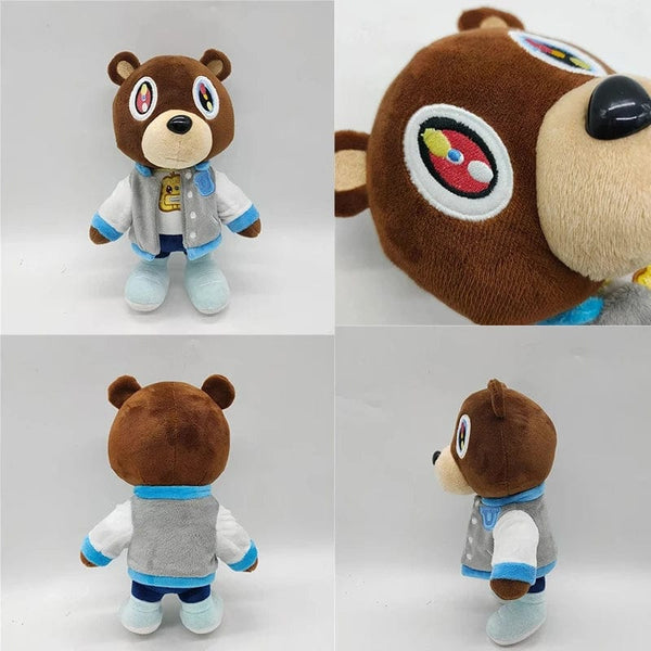 Planet Gates 30cm Kawaii Kanye Dropout Bear Teddy Bear Plush Toys Kanye West Graduation Soft Stuffed Home Room Decor Birthday Gift