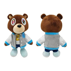 Planet Gates 30cm Kawaii Kanye Dropout Bear Teddy Bear Plush Toys Kanye West Graduation Soft Stuffed Home Room Decor Birthday Gift
