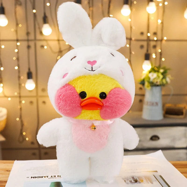 Planet Gates 30cm Kawaii LaLafanfan Transformed Panda Yellow Duck Plush Stuffed Soothing Toys Soft Animal Dolls For Girl Kids Birthday Gifts