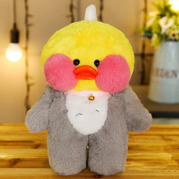 Planet Gates 30cm Kawaii LaLafanfan Transformed Panda Yellow Duck Plush Stuffed Soothing Toys Soft Animal Dolls For Girl Kids Birthday Gifts