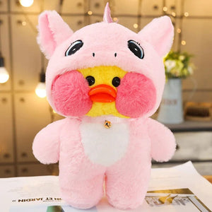 Planet Gates 30cm Kawaii LaLafanfan Transformed Panda Yellow Duck Plush Stuffed Soothing Toys Soft Animal Dolls For Girl Kids Birthday Gifts