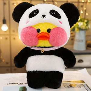 Planet Gates 30cm Kawaii LaLafanfan Transformed Panda Yellow Duck Plush Stuffed Soothing Toys Soft Animal Dolls For Girl Kids Birthday Gifts