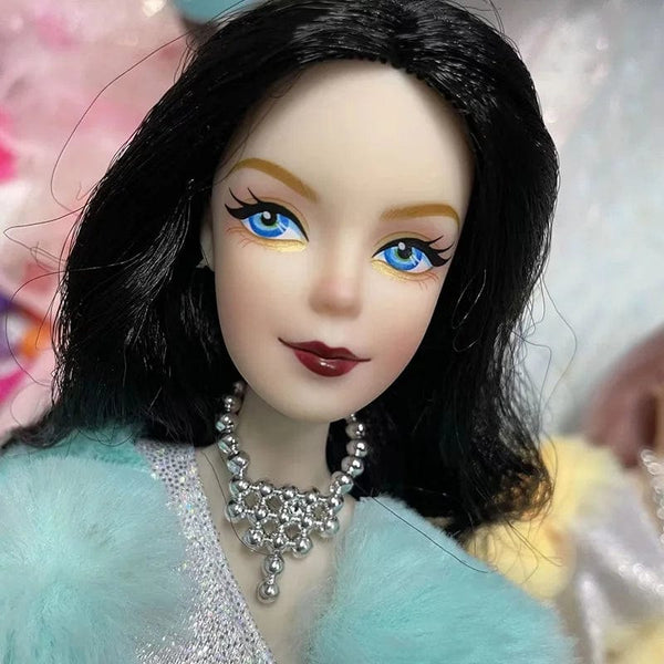 Planet Gates 30cm Lady Doll's Head with Big Wavy Curly Hair 1/6 Dress Up Accessories Girls Diy Toys