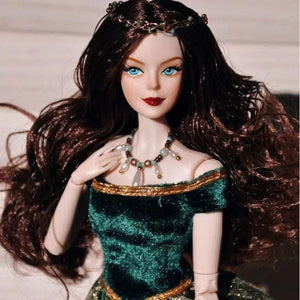 Planet Gates 30cm Lady Doll's Head with Big Wavy Curly Hair 1/6 Dress Up Accessories Girls Diy Toys