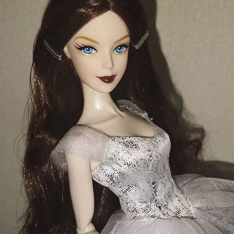 Planet Gates 30cm Lady Doll's Head with Big Wavy Curly Hair 1/6 Dress Up Accessories Girls Diy Toys