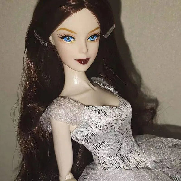 Planet Gates 30cm Lady Doll's Head with Big Wavy Curly Hair 1/6 Dress Up Accessories Girls Diy Toys