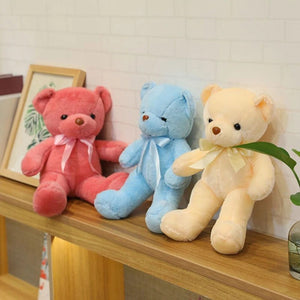 Planet Gates 30CM Many Colors Delicacy Teddy Bear Plush Toy New Cute Soft Ribbon Butterfly Festival Solid Color Hug Bear Doll Birthday Gift