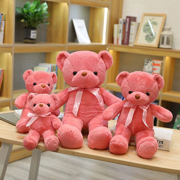Planet Gates 30CM Many Colors Delicacy Teddy Bear Plush Toy New Cute Soft Ribbon Butterfly Festival Solid Color Hug Bear Doll Birthday Gift