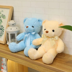 Planet Gates 30CM Many Colors Delicacy Teddy Bear Plush Toy New Cute Soft Ribbon Butterfly Festival Solid Color Hug Bear Doll Birthday Gift