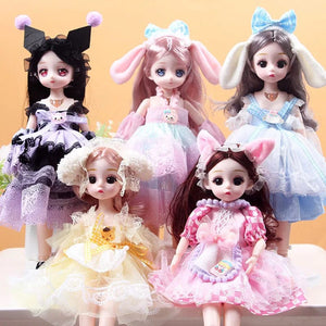 Planet Gates 30cm New 1/6 Girl Princess Doll Set 23 Joints Movable 30cm Bjd Doll with Clothes Princess Dress Dolls Girls Birthday Gift Toys