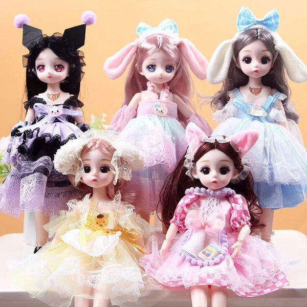 Planet Gates 30cm New 1/6 Girl Princess Doll Set 23 Joints Movable 30cm Bjd Doll with Clothes Princess Dress Dolls Girls Birthday Gift Toys