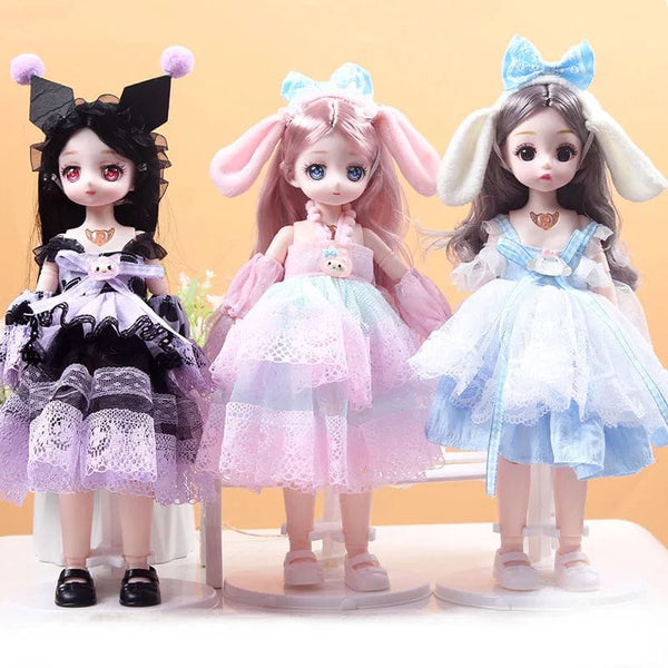 Planet Gates 30cm New 1/6 Girl Princess Doll Set 23 Joints Movable 30cm Bjd Doll with Clothes Princess Dress Dolls Girls Birthday Gift Toys