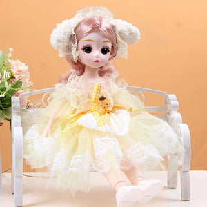 Planet Gates 30cm New 1/6 Girl Princess Doll Set 23 Joints Movable 30cm Bjd Doll with Clothes Princess Dress Dolls Girls Birthday Gift Toys
