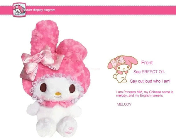 Planet Gates 30cm Sanrio Hello Kitty Kawaii Rose My Melody Cartoon Anime Stuffed Animals Soft Plush Doll Companion Toy Children Birthday Gift