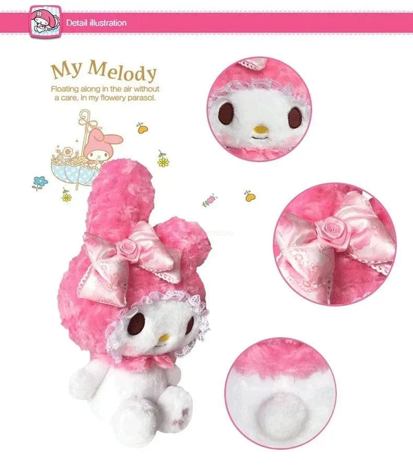Planet Gates 30cm Sanrio Hello Kitty Kawaii Rose My Melody Cartoon Anime Stuffed Animals Soft Plush Doll Companion Toy Children Birthday Gift