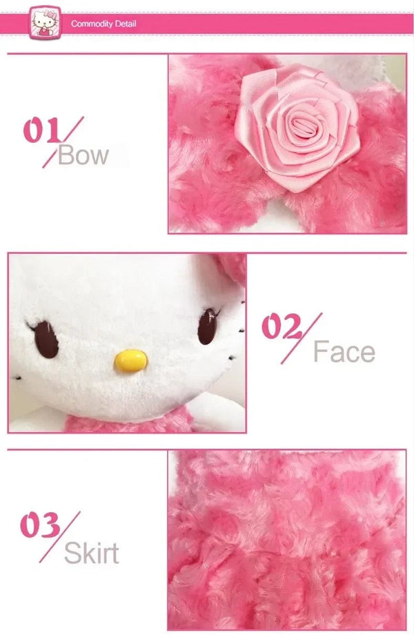 Planet Gates 30cm Sanrio Hello Kitty Kawaii Rose My Melody Cartoon Anime Stuffed Animals Soft Plush Doll Companion Toy Children Birthday Gift