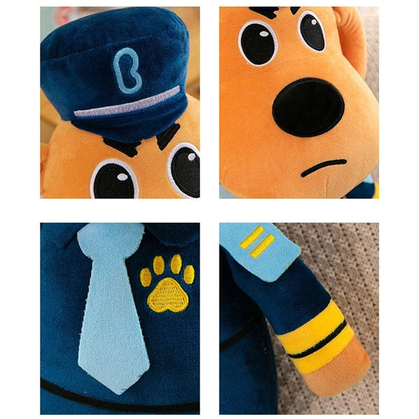 Planet Gates 30cm Sheriff Labrador Dog Plush Toy Doll Anime Security Sergeant Labrador Wolf Dog Plush Stuffed Toys Birthday Xmas Gifts
