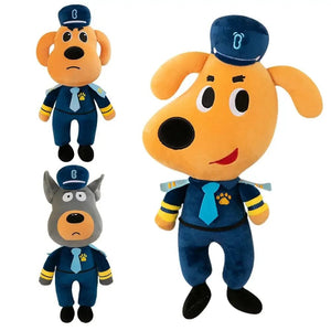 Planet Gates 30cm Sheriff Labrador Dog Plush Toy Doll Anime Security Sergeant Labrador Wolf Dog Plush Stuffed Toys Birthday Xmas Gifts