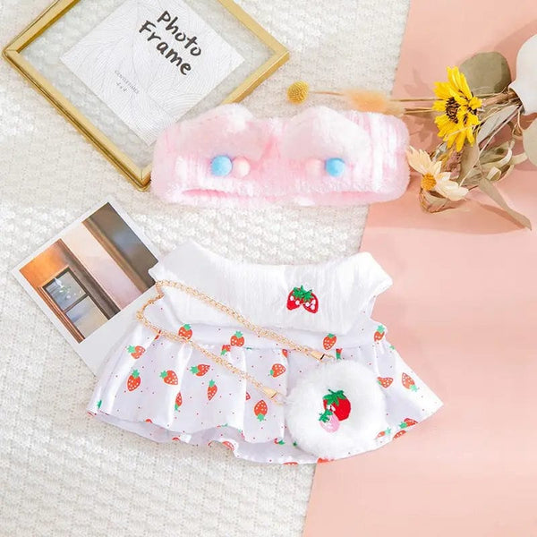 Planet Gates 30cm Stuffed Dolls Accessories LaLafanfan Cafe Duck Dog with Clothes Plush Toy Cartoon Hoodie Clothing Hair Band Kids Girls Gift