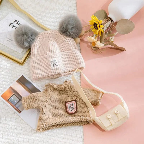 Planet Gates 30cm Stuffed Dolls Accessories LaLafanfan Cafe Duck Dog with Clothes Plush Toy Cartoon Hoodie Clothing Hair Band Kids Girls Gift