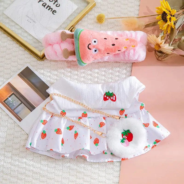 Planet Gates 30cm Stuffed Dolls Accessories LaLafanfan Cafe Duck Dog with Clothes Plush Toy Cartoon Hoodie Clothing Hair Band Kids Girls Gift