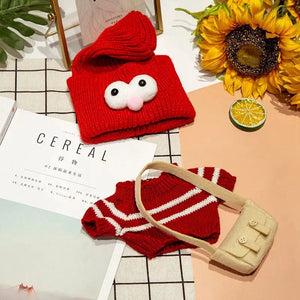 Planet Gates 30cm Stuffed Dolls Accessories LaLafanfan Cafe Duck Dog with Clothes Plush Toy Cartoon Hoodie Clothing Hair Band Kids Girls Gift