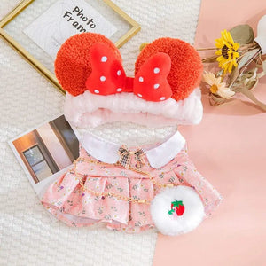 Planet Gates 30cm Stuffed Dolls Accessories LaLafanfan Cafe Duck Dog with Clothes Plush Toy Cartoon Hoodie Clothing Hair Band Kids Girls Gift