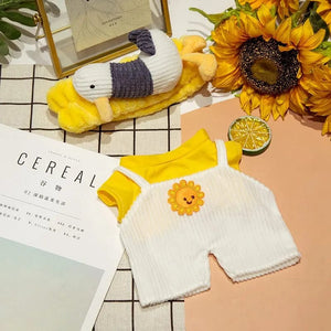 Planet Gates 30cm Stuffed Dolls Accessories LaLafanfan Cafe Duck Dog with Clothes Plush Toy Cartoon Hoodie Clothing Hair Band Kids Girls Gift