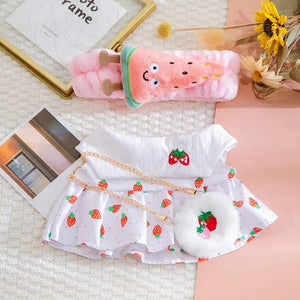 Planet Gates 30cm Stuffed Dolls Accessories LaLafanfan Cafe Duck Dog with Clothes Plush Toy Cartoon Hoodie Clothing Hair Band Kids Girls Gift