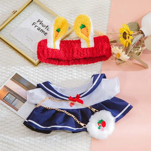 Planet Gates 30cm Stuffed Dolls Accessories LaLafanfan Cafe Duck Dog with Clothes Plush Toy Cartoon Hoodie Clothing Hair Band Kids Girls Gift