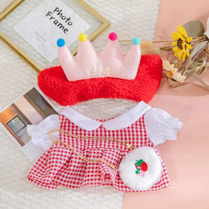 Planet Gates 30cm Stuffed Dolls Accessories LaLafanfan Cafe Duck Dog with Clothes Plush Toy Cartoon Hoodie Clothing Hair Band Kids Girls Gift