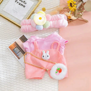 Planet Gates 30cm Stuffed Dolls Accessories LaLafanfan Cafe Duck Dog with Clothes Plush Toy Cartoon Hoodie Clothing Hair Band Kids Girls Gift