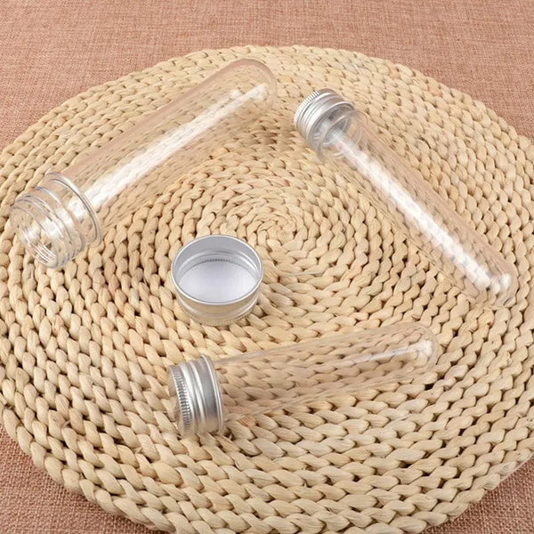 Planet Gates 30ml 20Pcs Lab 30ml PET Test Tube Bottle Transparent Cylindrical Plastic Refillable Bottle For Mask Candy Data Line 25*110mm