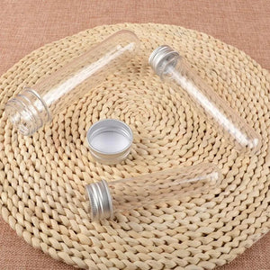 Planet Gates 30ml 20Pcs Lab 30ml Plastic Clear Test Tube With Cover Multi-Purpose Storage Bottle for USB Cable Party Favors Bottling Box Organizer