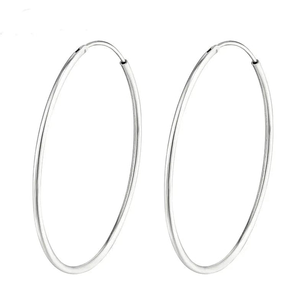 Planet Gates 30MM Diameter / rose gold Senlissi -Rose Gold Hoop Earrings For Women 925 Sterling Silver Original Fashion Earring Cерьги Kольца Rings Real gold